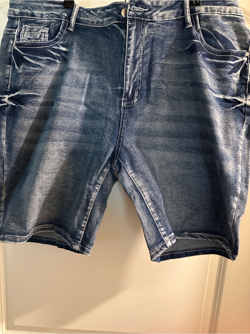 SHEIN Women’s Relaxed Dark Blue Jean Shorts